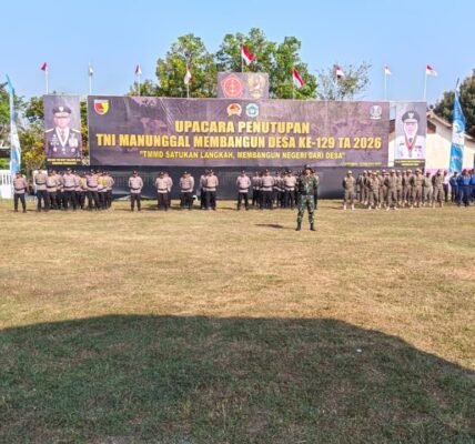 Bawa Dampak Nyata Pembangunan Desa, Kolonel Arm Beny Hendra Suwardi Resmi Tutup Gelaran TMMD 129 Kodim 0812/Lamongan