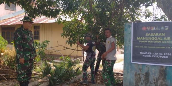 TMMD Poso Memulai Proyek Pembangunan Manunggal Air dengan Penyiapan Lahan