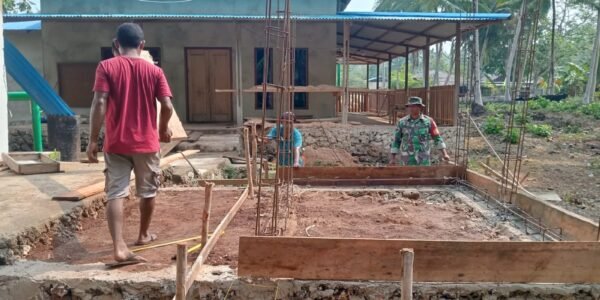 Pemasangan Mal Sloof Bak Wudhu di Kacepi Tuntut Akurasi Tinggi dari Satgas TMMD