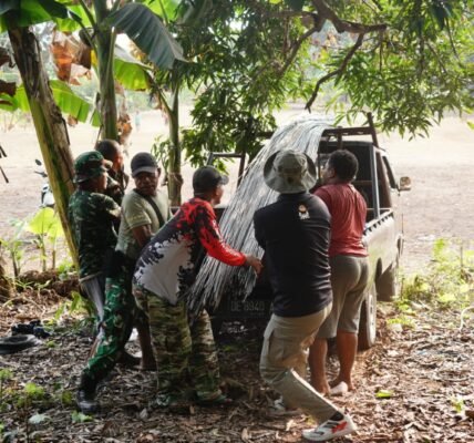 TMMD ke-130 dimulai di Ambon dengan pengiriman material bangunan perdana