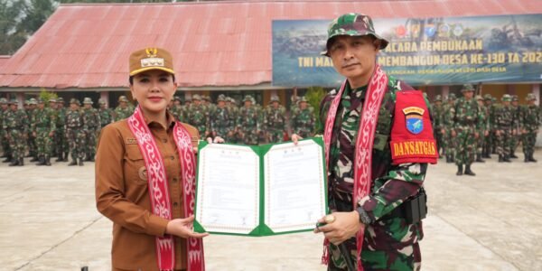 Pembangunan Desa Amboyo Selatan Dimulai, TMMD 130 Resmi Diluncurkan di Landak