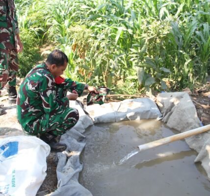 Perkuat Ketahanan Pangan, TMMD ke-130 Fasilitasi Irigasi Pompa di Tulungagung