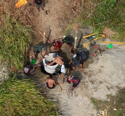 Proyek TMMD ke-130 Sukses, Puskesmas Wanggar Sari Kini Punya Pasokan Air Bersih