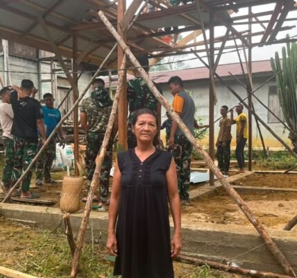 Kehadiran Satgas TMMD Mendorong Perubahan Menuju Rumah Ideal Bu Suhanim