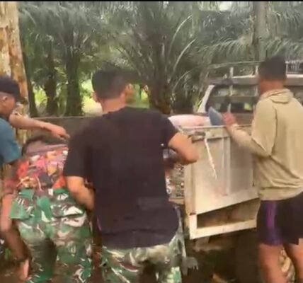 Satgas TMMD Kodim 1210/Landak Tingkatkan Efisiensi Pembangunan di Dusun Nahaya