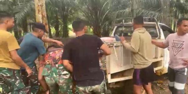 Satgas TMMD Kodim 1210/Landak Tingkatkan Efisiensi Pembangunan di Dusun Nahaya